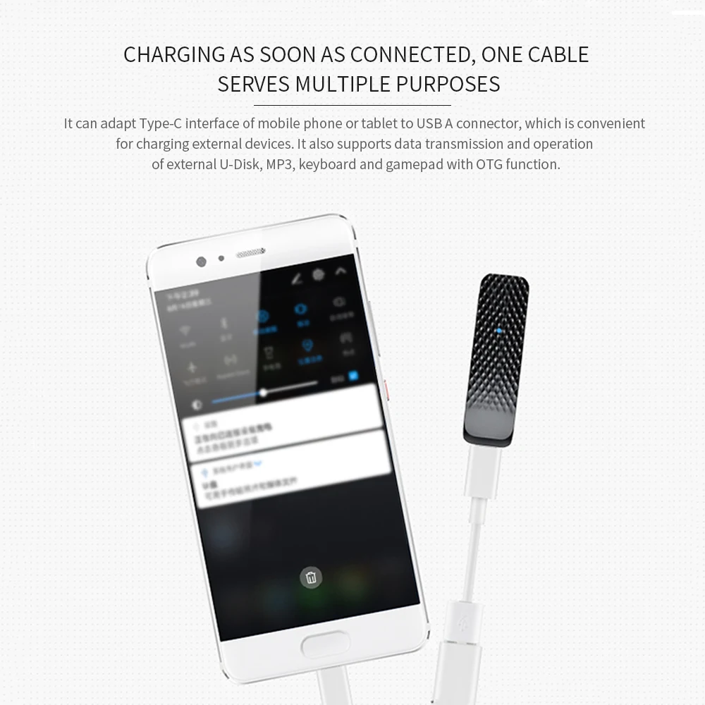 HUAWEI CP73 type-C к USB Кабель-адаптер для преобразования USB OTG кабель для передачи данных для зарядки