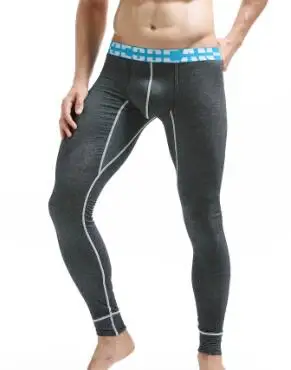 jeans SEOBEAN, мужское термобелье, хлопок, в клетку, тонкие леггинсы, под брюки, колготки, теплые штаны, зимняя одежда, штаны для сна - Цвет: jeans