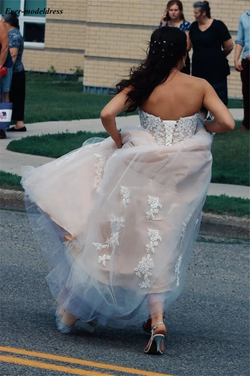 Vintage Wedding Dresses Lace Appliques Corset Back Sweetheart Bridal Gowns Bride Dress Vestido de Noiva Robe De Mariee