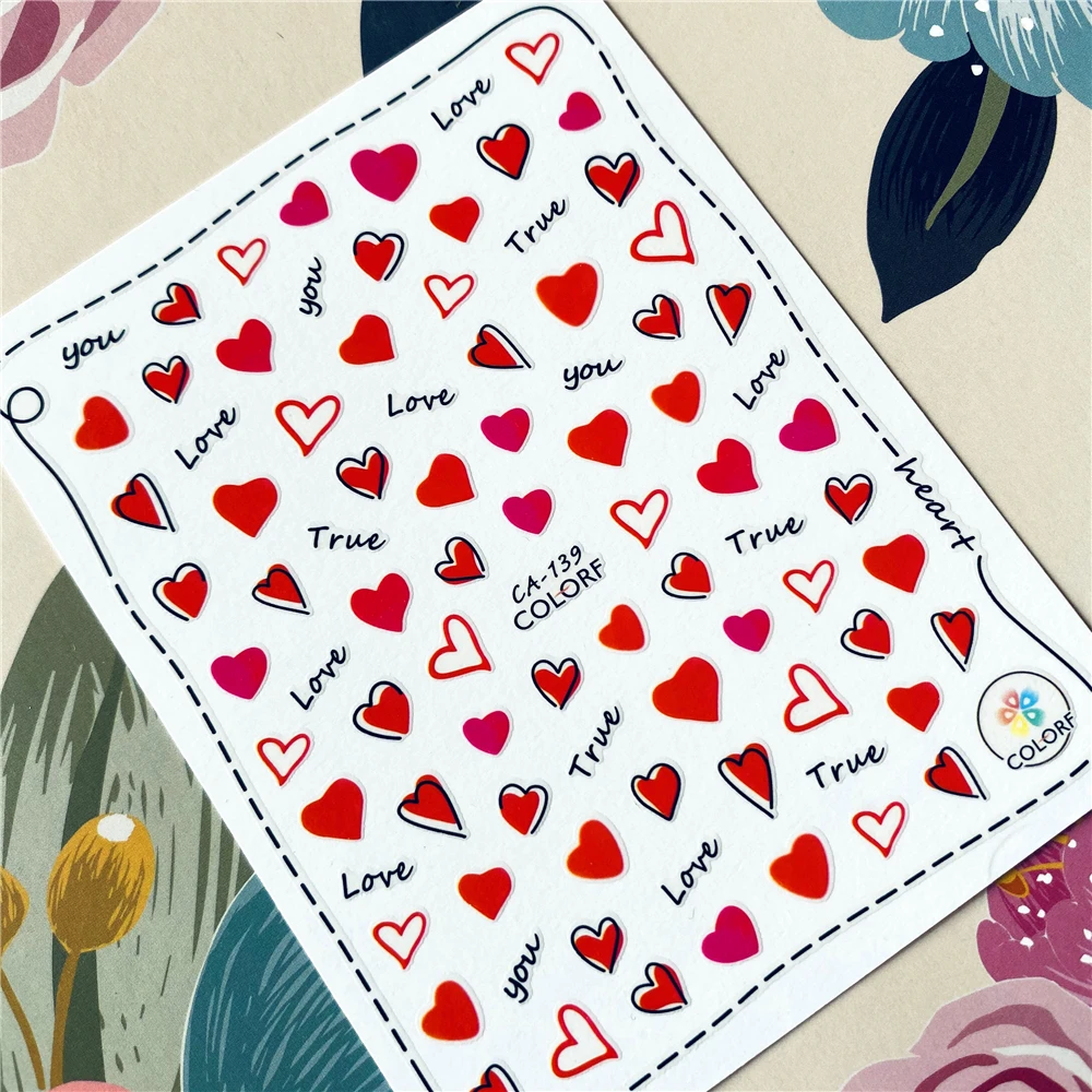 

1 Piece Red Lips Flower Flamingo 3D Nail Decals Jesus Christ Portraits Nail Sticker Tips Nail Art Ornamen Manicure Tool