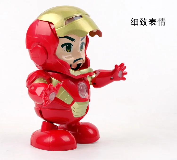 Мстители 4 с принтом «Железный человек», действий фигура супергероя игрушка робот с светодиодный музыкальный танцующий игрушка Коллекционная модель игрушки для детей