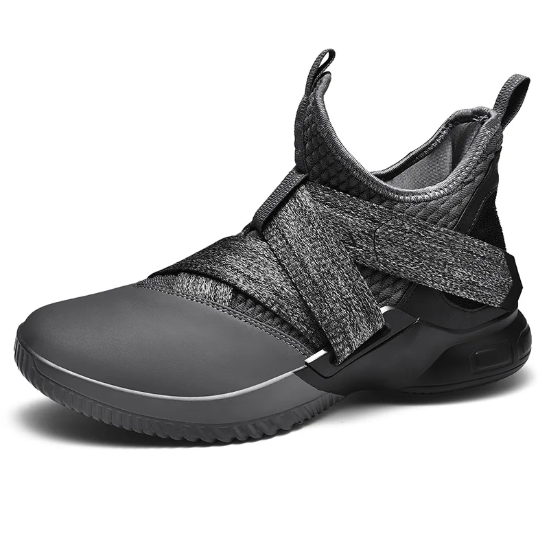 MILANAO/Лидер продаж; Баскетбольная обувь; удобные высокие ботинки для тренировок в тренажерном зале; мужские спортивные туфли на открытом воздухе - Цвет: gray