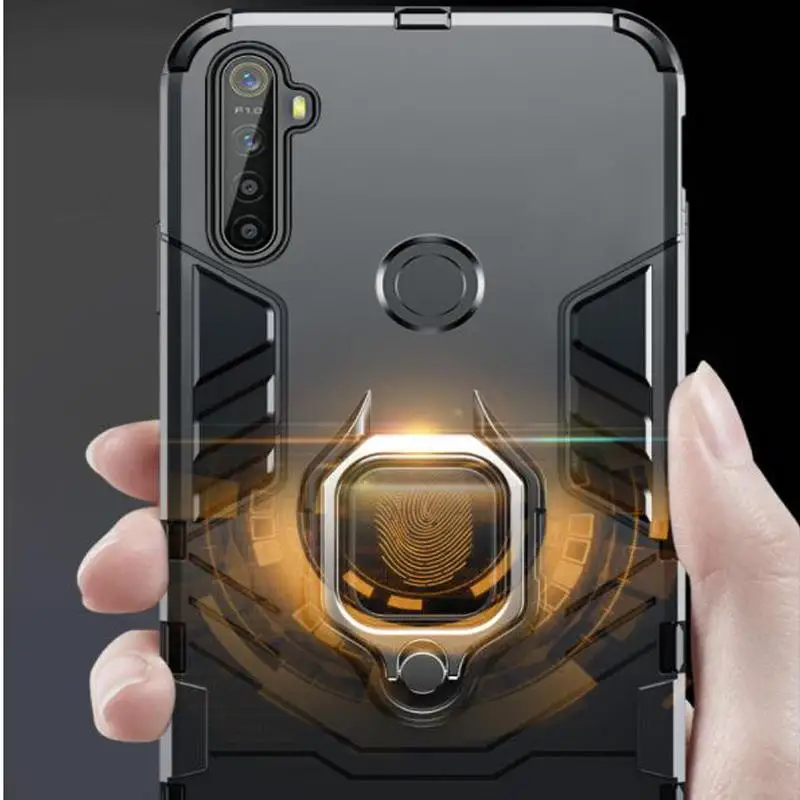 Чехол для телефона для OPPO Realme X2 Pro X 2 Pro армированный жесткий корпус ударопрочный чехол-накладка на палец для OPPO Realme X2 чехол