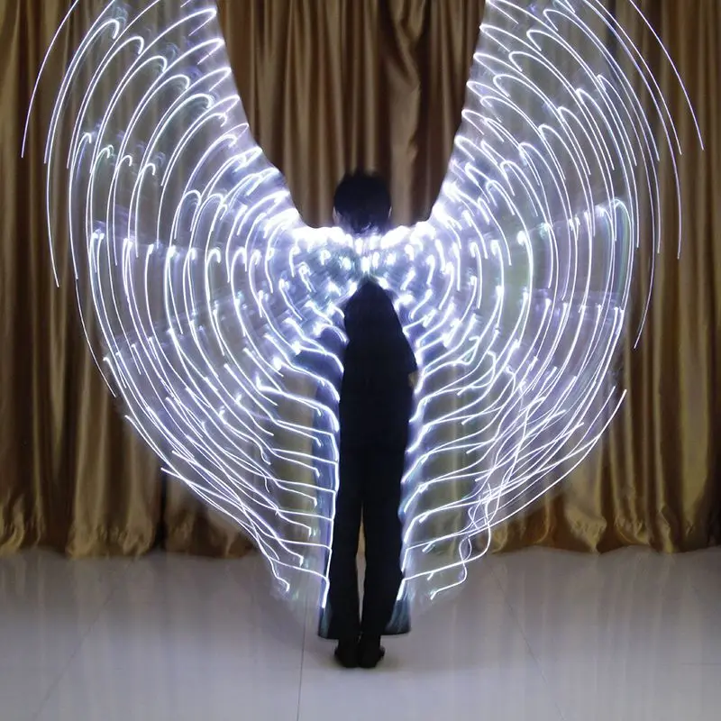

LED Color Split Fork Cloak Adult Belly Colorful Dance Neon Glowing Props Split Cloak Danc Butterfly Wings Glowing Accessory