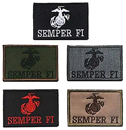 Тактический США армии USMC Semper Fi боевой дух нагрудный знак крючок и петля застежка