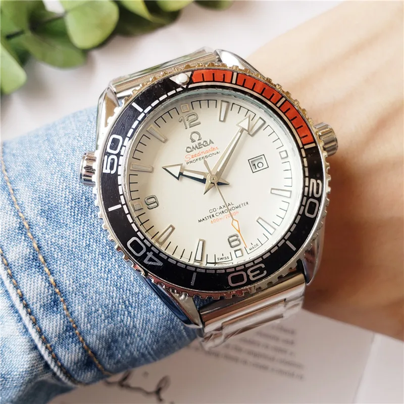 

Omega- Men's quartz watch Top brand luxury stainless steel contracted men's fashion timing men's sports watch87