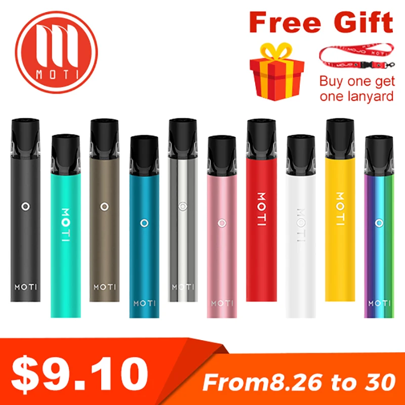 MOTI вейп многоразовый Vape комплект 1,8 мл вейп Pod 500 мАч батарея Портативный MOTI электронная сигарета-кальян ручка E-сигареты вейп Pod