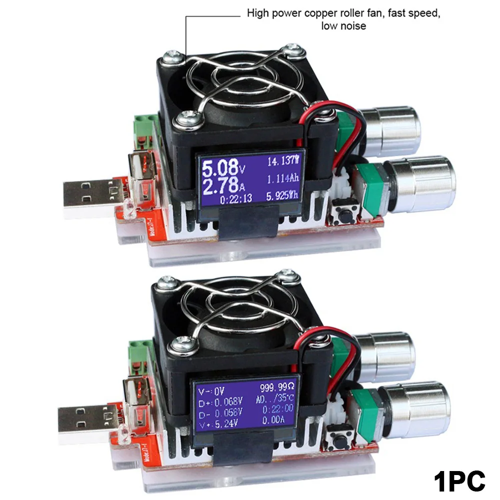 35 Вт USB Тестер светодиодный индикатор электронная нагрузка точный старение резистор Интеллектуальный DC 3-21 в регулируемый постоянный ток Металл 0-3A