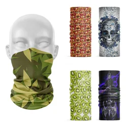 Skull Printed Novelty Colorful Ring Scarf Magic Bandana Microfiber Seamless Tubular Hijab Neck Tube Sports Scarf Men's Headwear