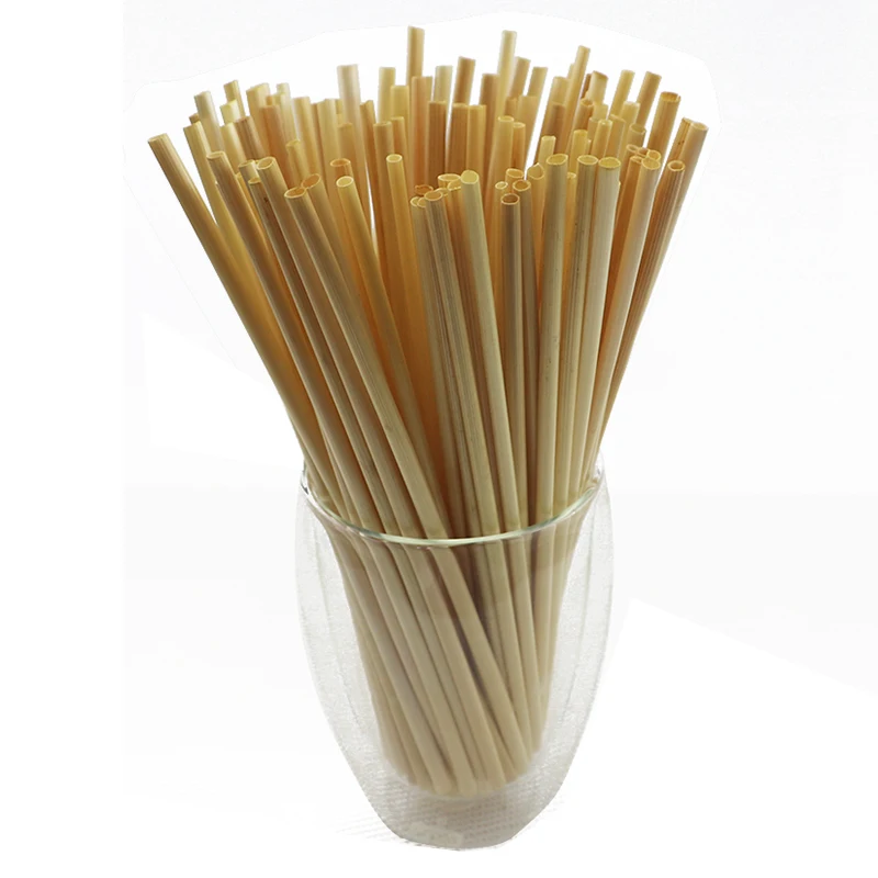 

100PCS Drinking Straw Natural Wheat Straw 100% Biodegradable Straws Environmentally Friendly Portable Bar Kitchen Accessories