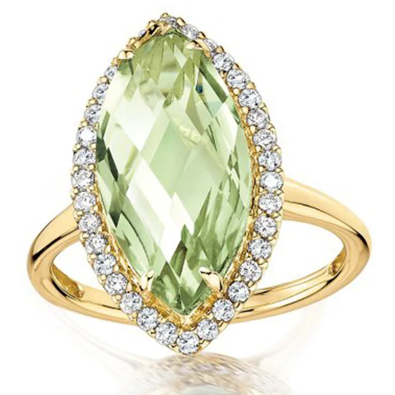 Новые Изысканные овальные цветные кольца для женщин, модные роскошные кольца золотистого цвета, ювелирные изделия, подарки для девушек