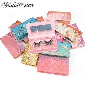 

2020 New Design 20pcs yelash Packaging Box Empty Lash Boxes With Tray Rectangle Case 25mm Mink Lashes Creative Eyelashes Package
