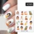 Harunouta Geometry Line Stripe Nail Sticker Цветочный Дизайн Бабочки Водные Наклейки Слайдер Обертывания Украшения Аксессуары Для Ногтей