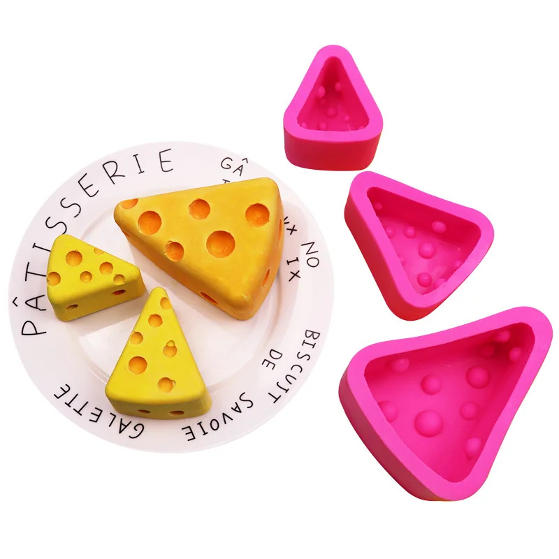 

3 different size Cheese Silicone Mold Fondant Cake Decorating Tools Soap Mold Cake Chocolate