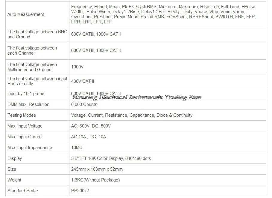 HANTEK Handheld Isolated Oscilloscope 150MHz 1GS/s DSO1152S Digital Multimeter 2M Memory 640*480 5.6" LCD