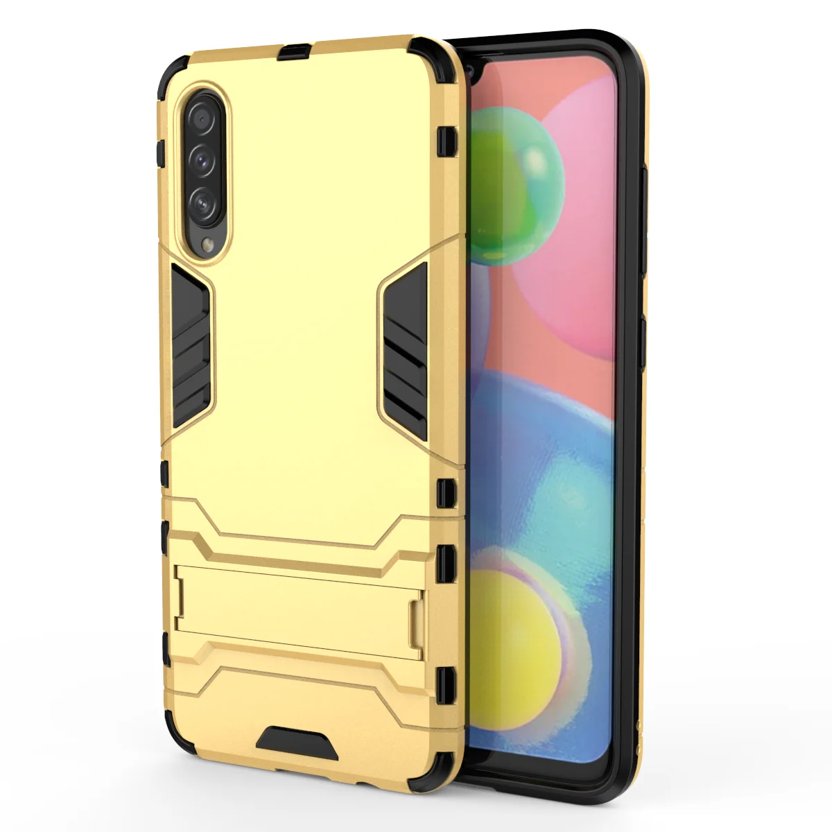 Gold OUDINI задняя крышка Подставка Броня противоударный чехол для samsung Galaxy A70S A750 A70 A72018 A72017 чехол - Цвет: Gold