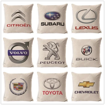 

Car Brand Toyota Throw Pillow Case Home Sofa Backrest Decoration Cushion Cover 3D Living Room Decoration