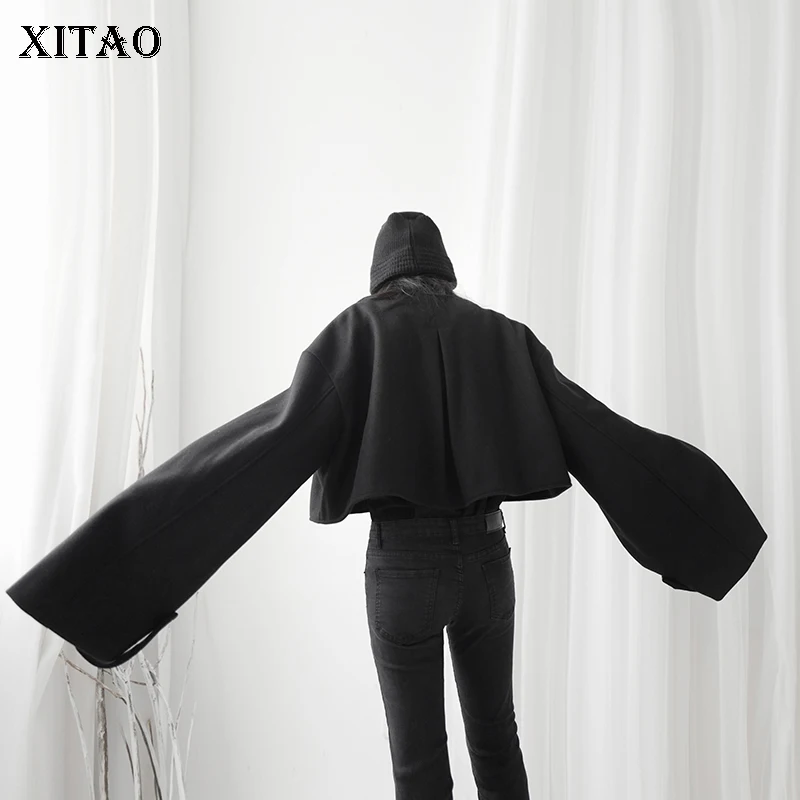 XITAO короткие свободные женские куртки с открытой строчкой Весенняя модная новая стильная куртка с круглым вырезом и длинным рукавом пальто GCC3260