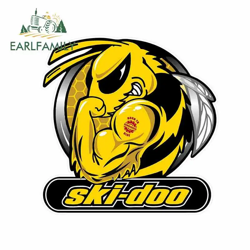 

EARLFAMILY 13cm x 12.9cm for SKI-DOO MUSCLE Bee Cartoon Anime Car Stickers Vinyl JDM Bumper Trunk Truck Graphics Accessories