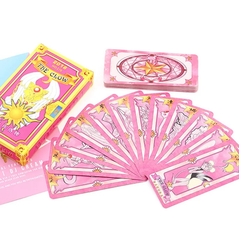 1 Набор(52 листа) Аниме Cardcaptor Sakura Clow Card Косплей Prop KINOMOTO SAKURA Card Captor карты с Сакурой Таро