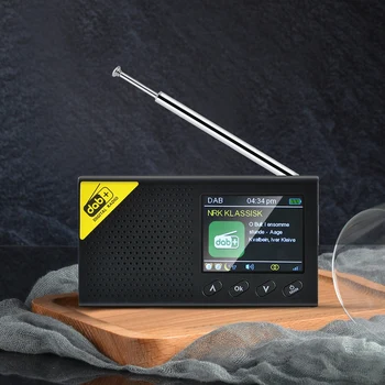 

2.4 Inch Portable Digital Broadcasting FM Receiver Speaker Wireless Bluetooth 5.0 Technology DAB/DAB Lossless Channel Radio