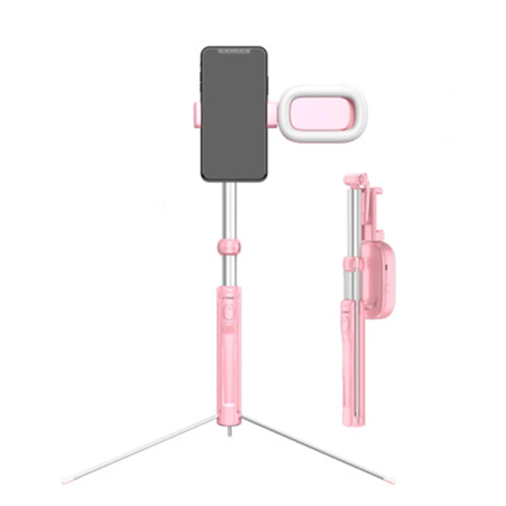 New Wireless Bluetooth Selfie Stick Mini Tripod with Remote Control For Mobile Phone Portable Monopod With Ring large fill light