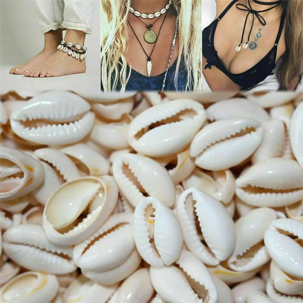 100 шт. оболочка Cowry с зазором DIY браслет для ожерелья ножного браслета ювелирные