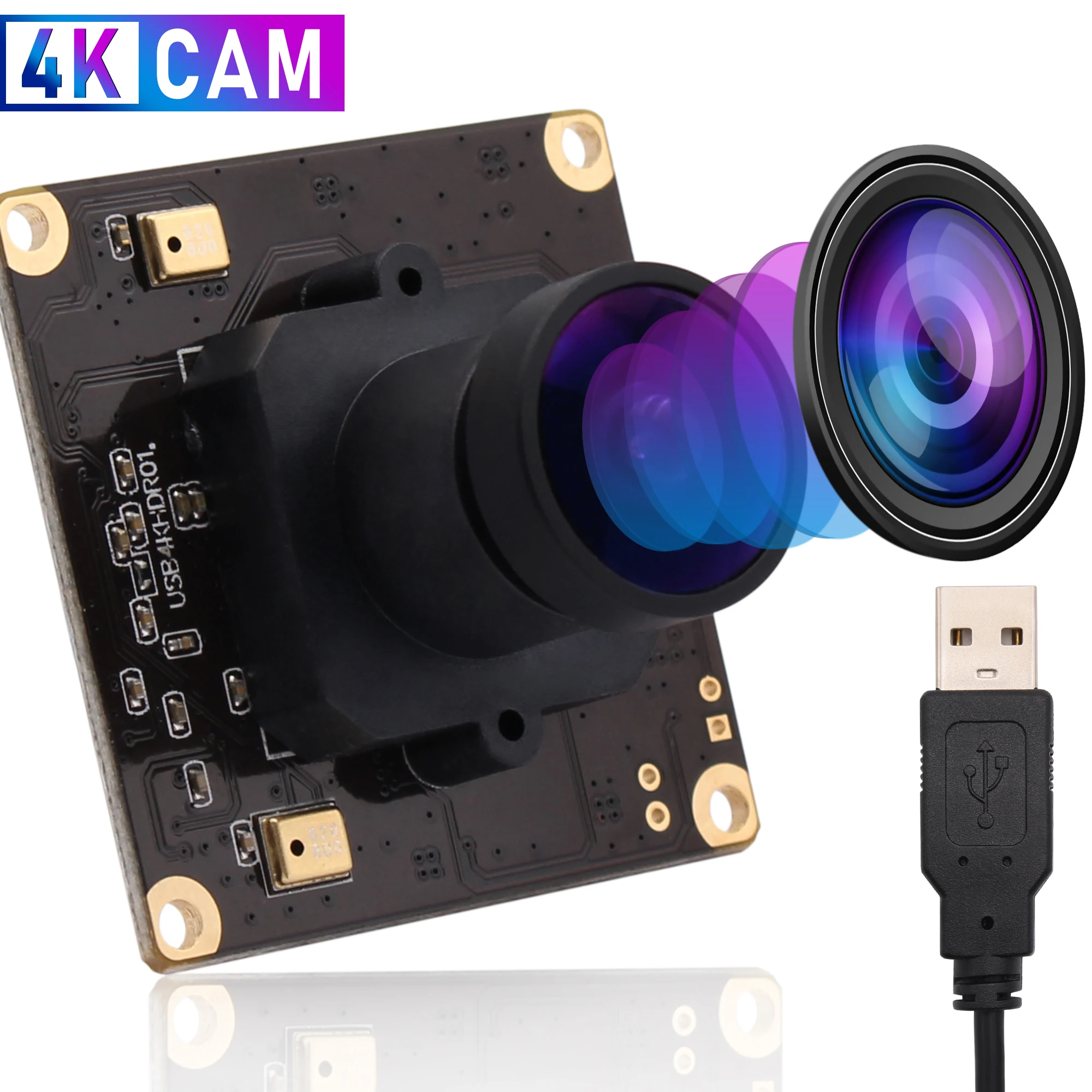 4K 3840x2160 рыбий глаз USB камера мини CMOS Модуль печатная плата системы