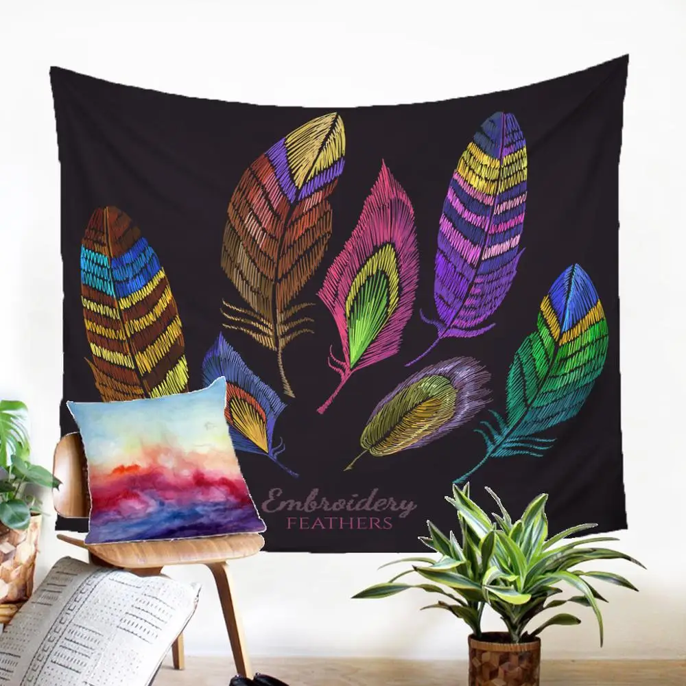 

3D Wall Hangings Beauteous Macrame Panel Colourful Features Theme Psychedelic Tapestry Modern Home Decoration Dorm Decor