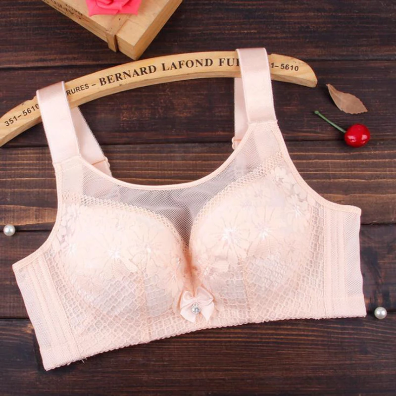 

Large size underwear and bra thin section gather large chest gather adjust full cup cup without underwire underwear smooth finis