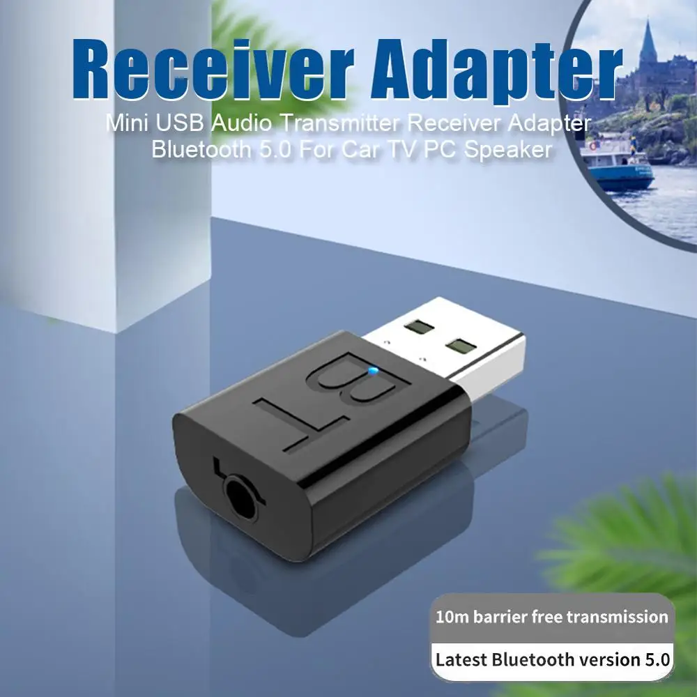 Мини USB аудио передатчик приемник адаптер Bluetooth 5,0 для автомобиля ТВ ПК динамик