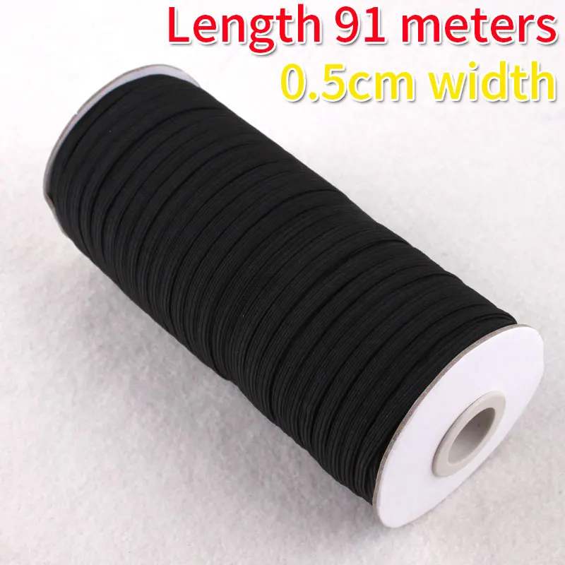 Top Hunter White 120-Yards Length 1//8 Width Braided Elastic Cord//Elastic Band//Elastic Rope//Bungee//White Heavy Stretch Knit Elastic Spool White