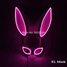  Hot Sales LED Mask Glowing Halloween Party Mask Rave Mask Carnival Party Costume DJ Party Light Up Masks Anime Cosplay Props 