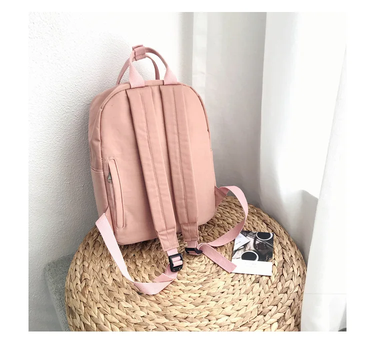 Qiaoduo Harajuku ulzzang Модный женский рюкзак сплошной цвет водонепроницаемый корейский ins сладкий женский элегантный стиль Повседневный Рюкзак