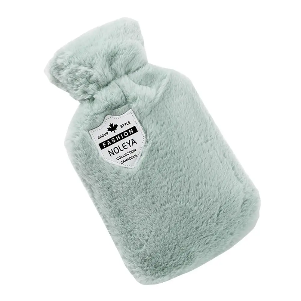 1000ML Hot Water Bottle Plush Winter Plush Portable Hot Water Bag With Cover Rubber Hand Warmer Water-filled Bag Outdoor Camping - Цвет: A03