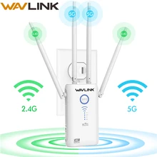 Wavlink гигабитный wifi расширитель диапазона беспроводной ретранслятор 2,4G/5G двухдиапазонный 1200 Мбит/с Wi-Fi маршрутизатор/ретранслятор/точка доступа антенны Новые