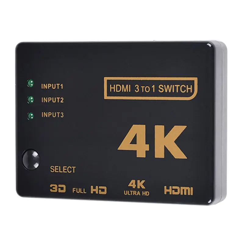 Мини-Коммутатор HDMI 4K HD1080P 3 5 переключатель порта hdmi селектор сплиттер с концентратором ИК пульт дистанционного управления для HD tv DVD tv BOX Z2