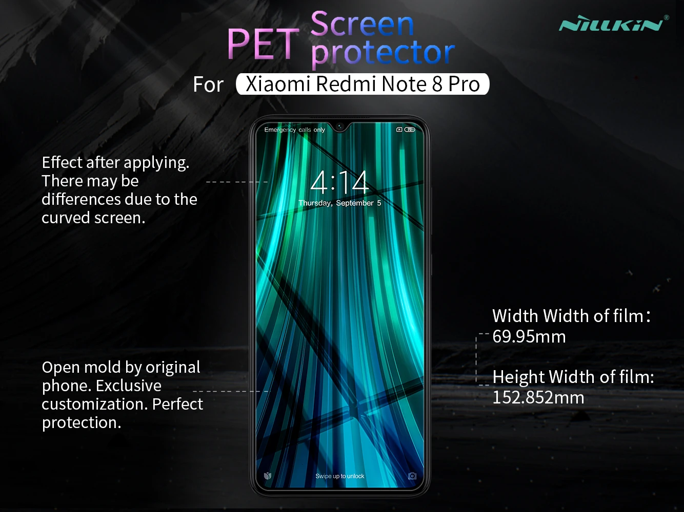 NILLKIN Redmi Note 8 Pro Защитная пленка для экрана Супер прозрачная/Матовая Антибликовая мягкая ПЭТ Защитная пленка для Xiaomi Redmi Note 8 Pro