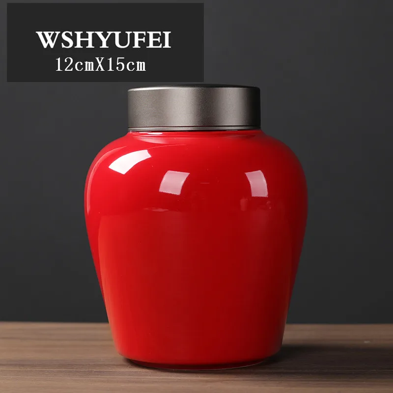 1Pcs Retro large home Ganoderma lucidum tea coffee beans biscuit candy moisture-proof sealed cans pill powder storage tank - Цвет: B