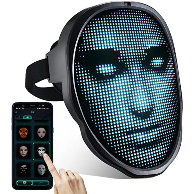 

Christmas LED Variable Face Light Mask Horror Halloween Carnival Festival Nightclub Atmosphere Mask Props Party Accessories