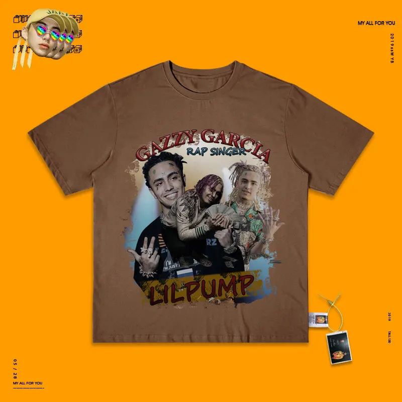 Hip-hop Rap Singer Lilpump Rapper Hiphop Hip-hop Basics Short Sleeve Rock Wind Neutral A T-shirt