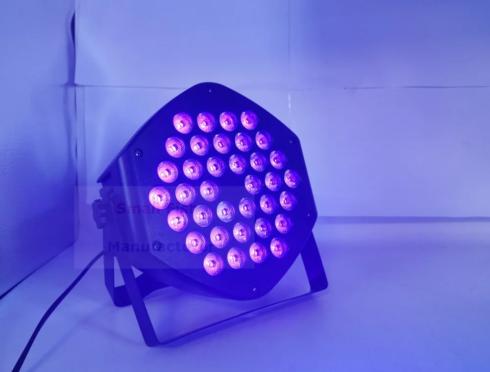 Светодиодный светильник s 36X3 Вт DJ светодиодный RGB UV Par Светильник RGB 3в1 моющийся диско-светильник DMX контроллер эффект для вечерние светильник ing музыкальная сцена Ktv