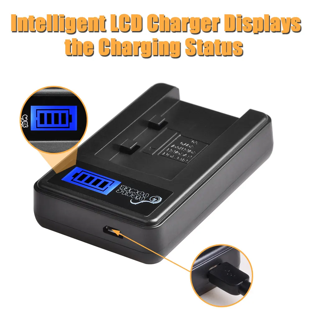 Аккумулятор и зарядное устройство USB с ЖК дисплеем для Sony NP FH50 HC20 HC21 HC22 HC48 HC51 HC52 HC53