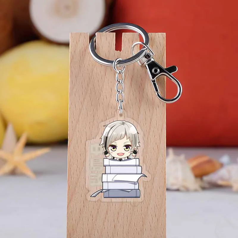 Anime Bungou Stray Dogs Atsushi Double Sided Acrylic Keychain Pendant Key Accessories