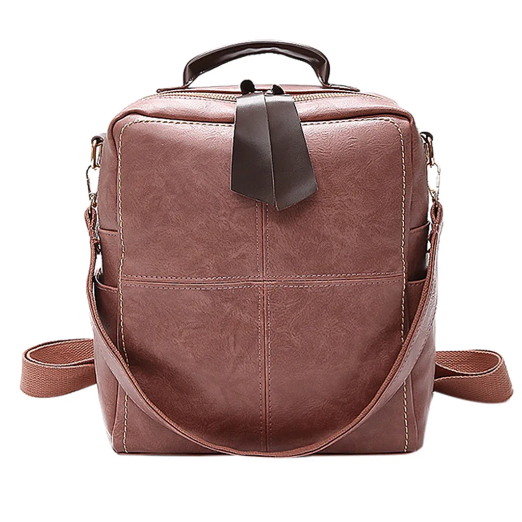 

Women's designer bag double casual pack simple Style Solid Color Leather Crossbody Shoulder HandBag bolsa feminina