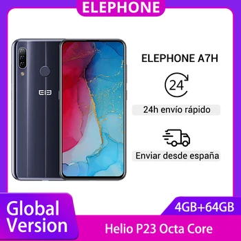 Перейти на Алиэкспресс и купить ELEPHONE A7H смартфон Helio P23 Octa Core 4 Гб 64 Гб 6,4 дюймЭкран 13MP тройной камеры заднего вида сзади отпечатков пальцев Android 9,0 3900 мАч