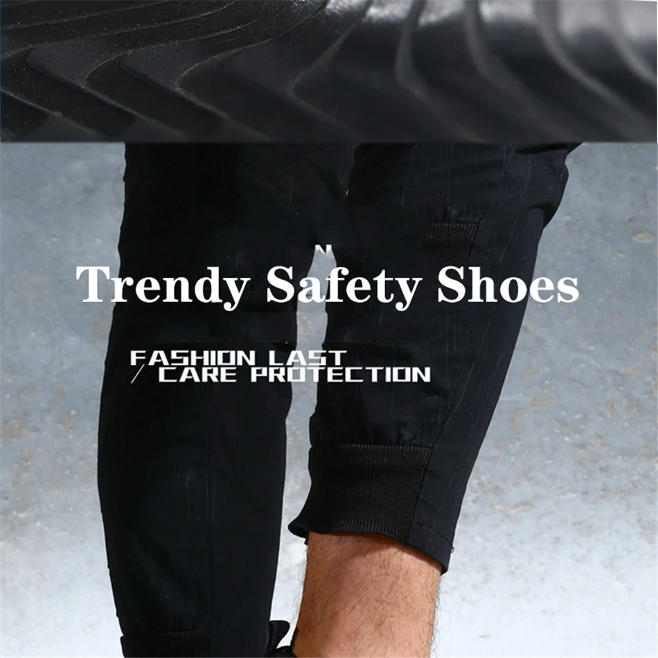 Outdoor Breathable Fly-knit Work Shoes; Non-slip Deodorant Men's Boots; Anti-smashing Anti-piercing Indestructible Safety Shoes