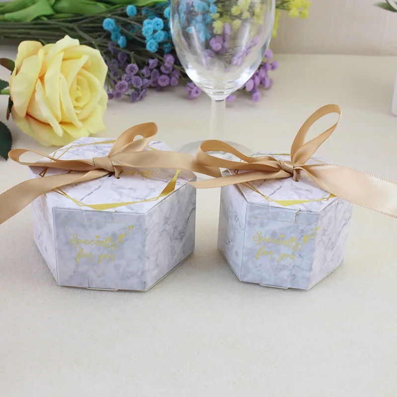 

New Creative Marbling style Candy Boxes Paper Chocolate Boxes Wedding Favors Party Supplies Baby Shower thanks Gift packing Box