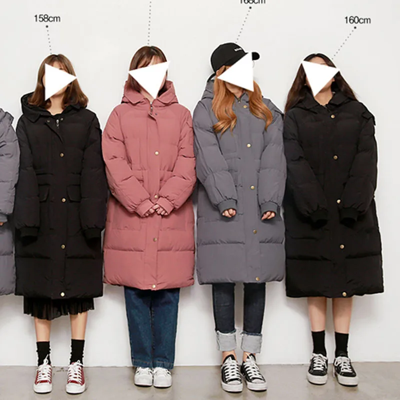 

Winter Ulzzang Cotton-padded Jacket Thick Mid-length Students Korean-style over-the-Knee INS down Coat Women's BF Loose-Fit CHIC