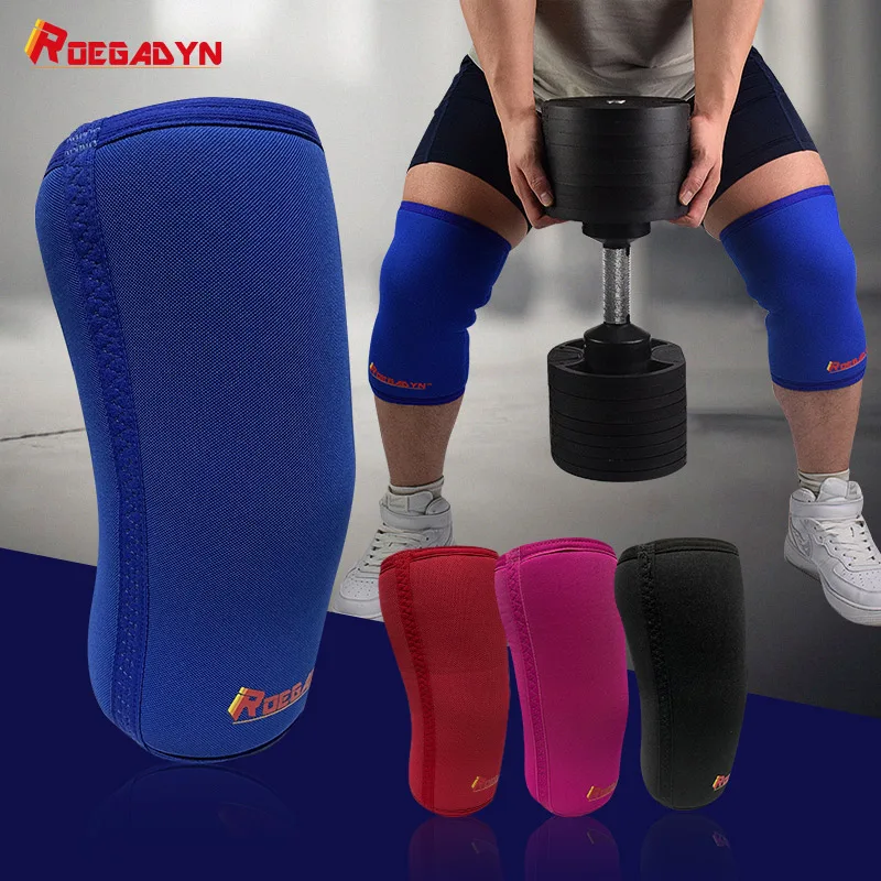 Knee Pad Knee Support Knee Brace Knee Wraps ROEGADYN 7Mm Stiff Neoprene Liftweighting Knee Pads Knee Braces Support For Arthritis Compression Pads For Sport